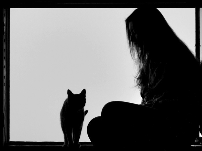 A lány és a macska